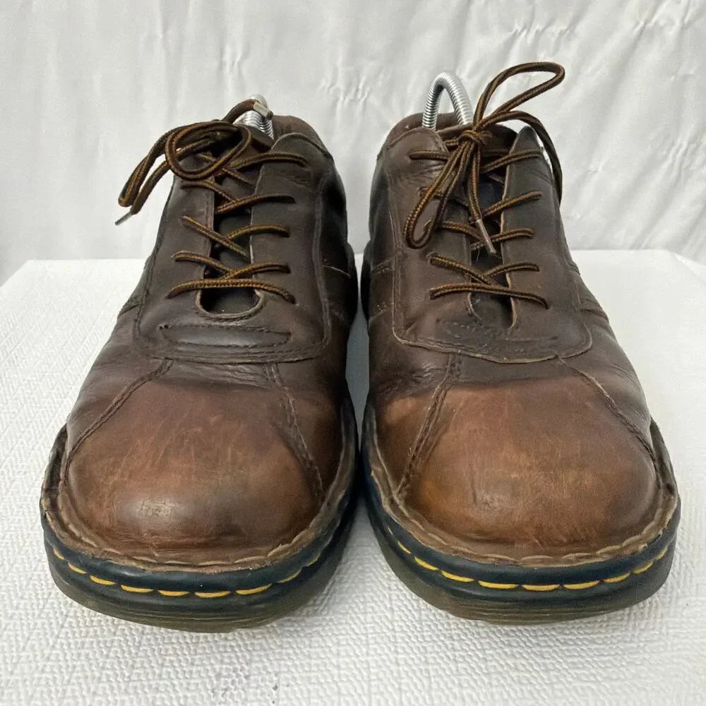 Dr Martens Shoes Mens Size 11 Brown Leather Oxford Grunge Distressed - Picture 2 of 10